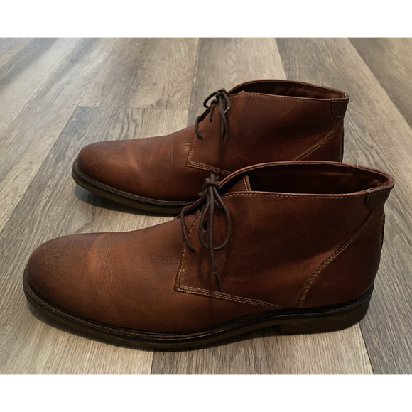 JOHNSTON & MURPHY \'Copeland\' Brown Oiled Full-Grain Leather Chukka Boots 10.5 main image 8
